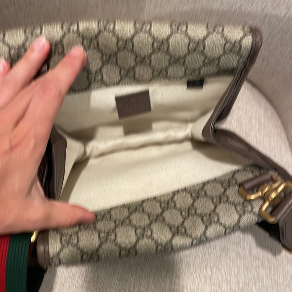 ⚡️Gucci Neo GG Supreme Crossbody Small Messenger Bag with Stripe Canvas Strap - Picture 12 of 16